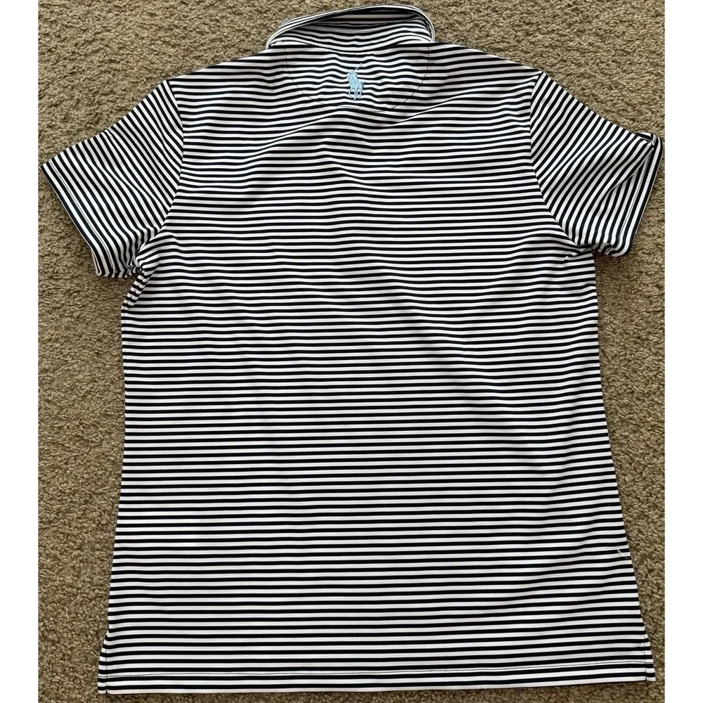 Polo Golf Ralph Lauren KPMG Women's PGA Shirt Medium Stripe UV Protection Golf T